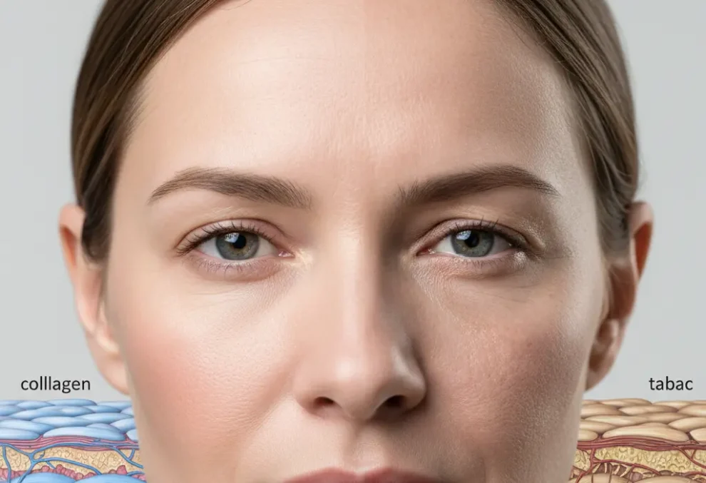 quels effets tabac peau